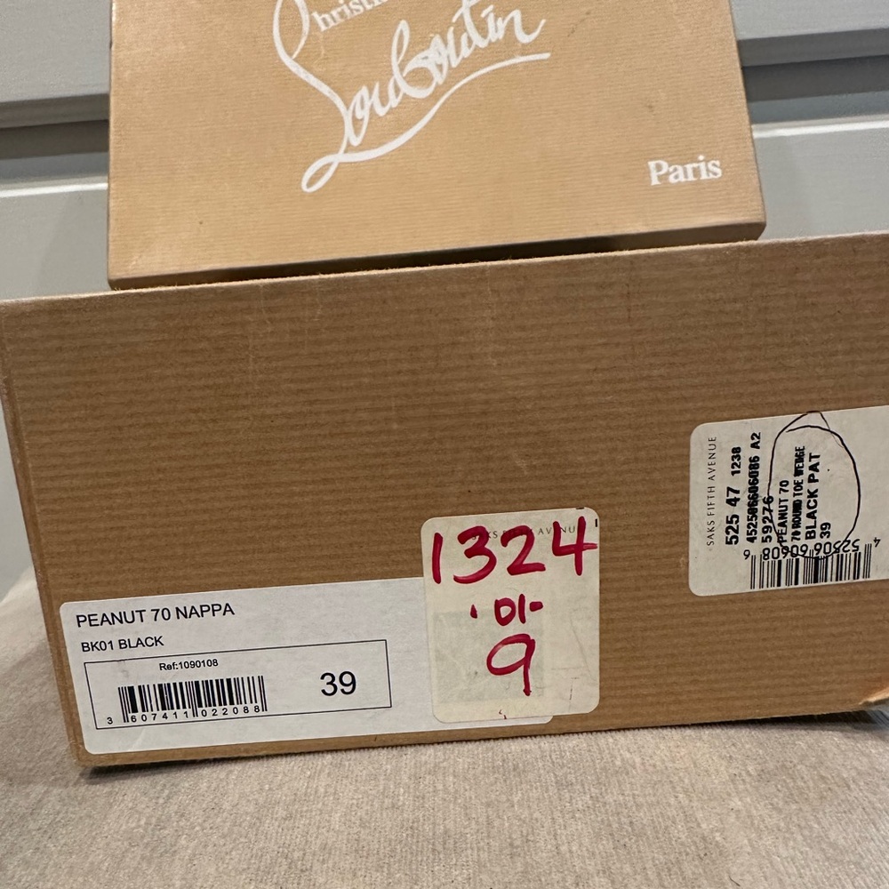 Christian Louboutin Black Leather Wedge Pumps - Picture 11 of 16